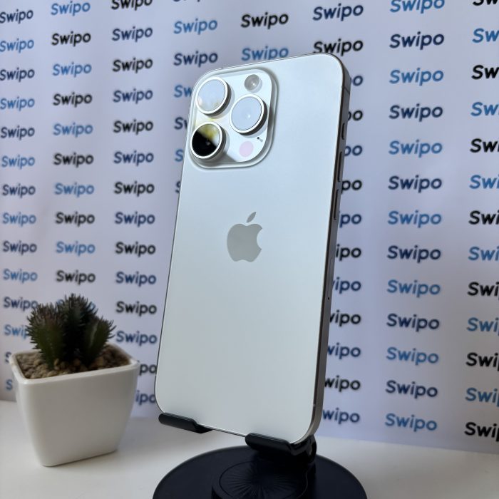 iPhone 15 PRO MAX 256GB Titanio Blanco Batería 100%